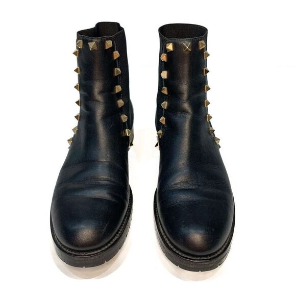 Valentino Garavani Rockstud Chelsea Boots EU 36 US 6 Black Studded Ankle Bootie - Picture 2 of 8
